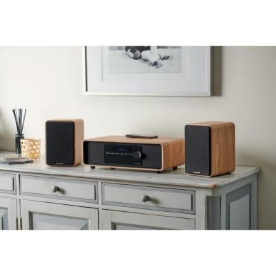 Micro-chaîne Bluetooth Thomson - Bois/Noir, 60W, Radio FM/DAB+/CD/MP3/USB