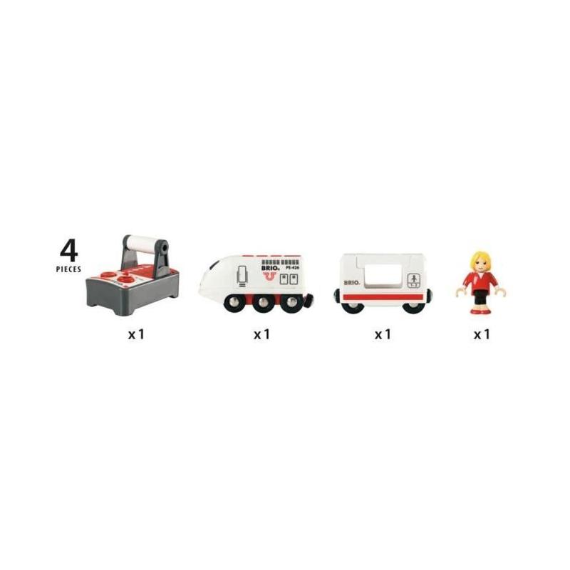 Train de Voyageur Radiocommandé BRIO World - Effets sonores et lumineux - Ravensburger - CIRCUIT MINIATURE - 3+ ans