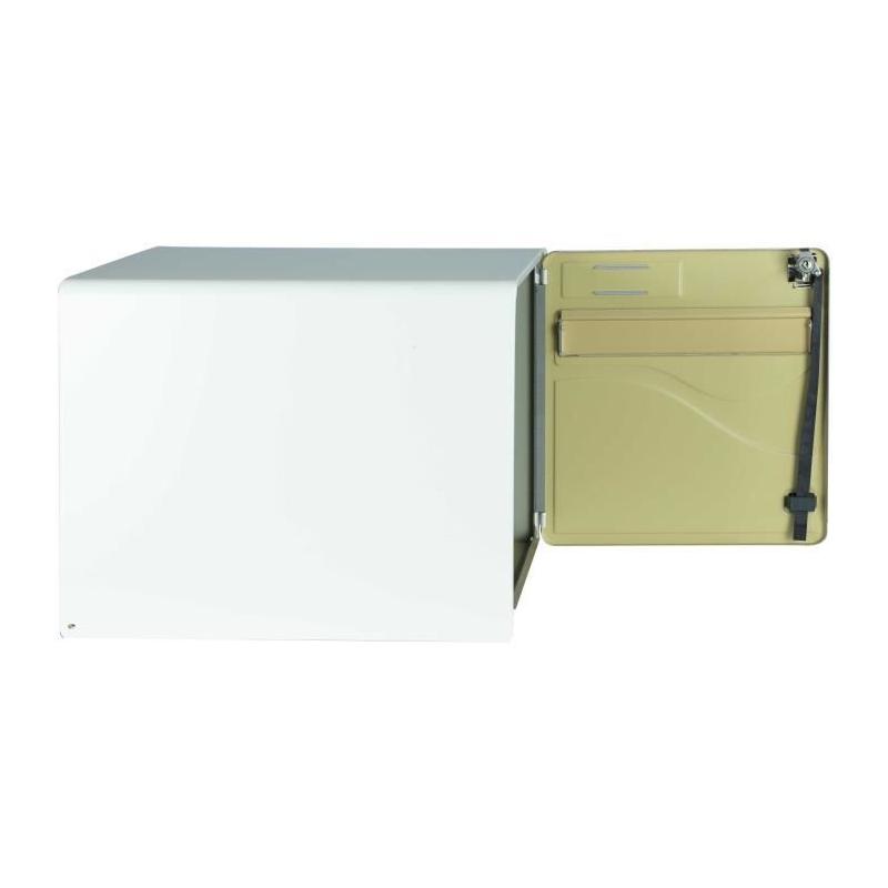 Boîte aux lettres BURG WACHTER BALTIC 1 Porte - Blanche - Sur pied - Ouverture latérale