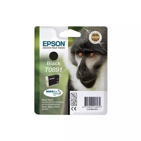 EPSON Cartouche d'encre T0891 Noir - Singe (C13T08914011)