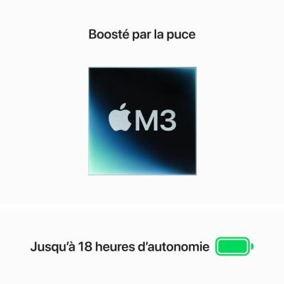 MacBook Air M3 15'' - RAM 16Go - Stockage 256Go - CPU 8 coeurs - GPU 10 coeurs
