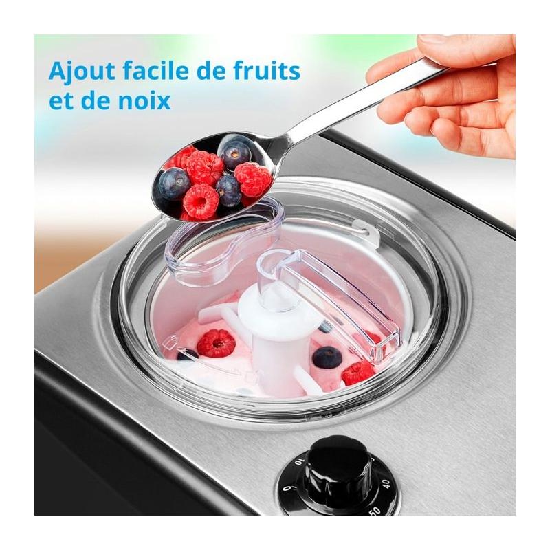 Sorbetière et yaourtière électrique en aluminium 1,5L