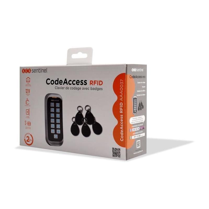 Clavier de codage avec badges 12V - CodeAccess RFID - Compact et performant