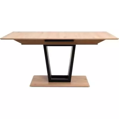 Table extensible SORIA - 10 personnes - Noir / Chene artisan