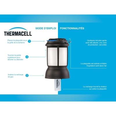 Lanterne Noire Anti-Moustiques - Protection 20m²