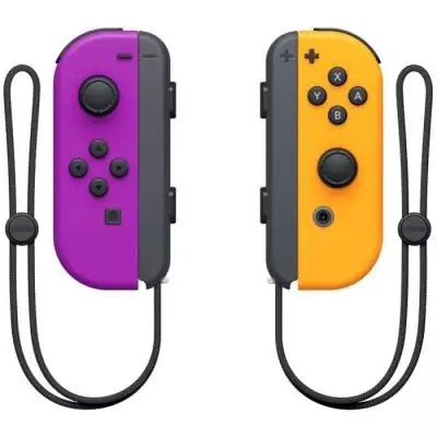 Paire de Joy-Con Violet & Orange Néon pour Nintendo Switch
