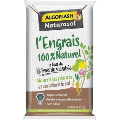 Engrais 100% Naturel Complet à Base de Fumier de Scarabée - ALGOFLASH NATURASOL - 10 kg