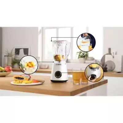 Blender VitaPower Bosch MMB6141W - 1200W - 2 vitesses - Bol 2L