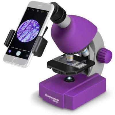 Microscope 40x-640x BRESSER JUNIOR LED Violet - Kit Expérimentation