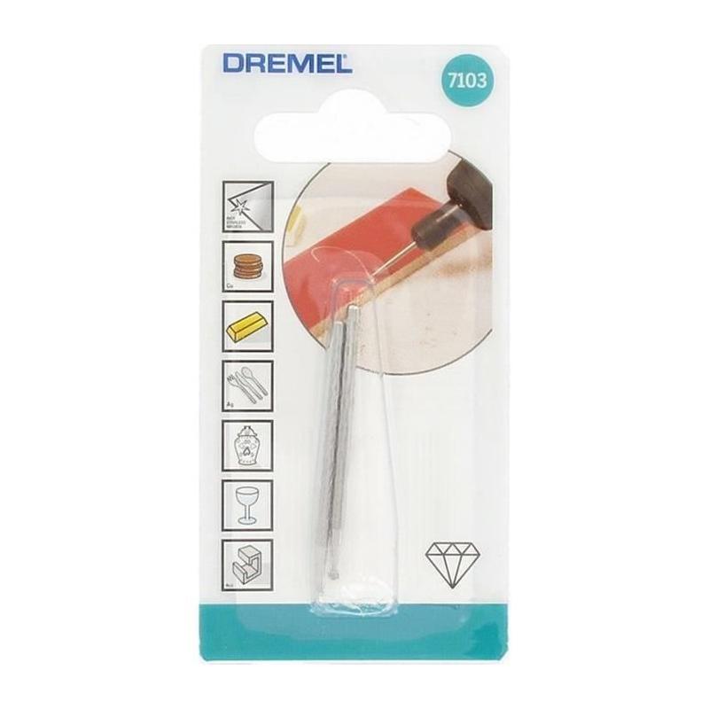 Lot de 2 pointes diamantées 2mm 7103 DREMEL - Précision assurée