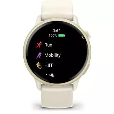Montre connectée sport - GARMIN - Vivoactive 6 - Ecran AMOLED - GPS - Beige/ Or Montre connectée sport - GARMIN - Vivoactive 6 - Ecran AMOLED - GPS - Beige/ Or
