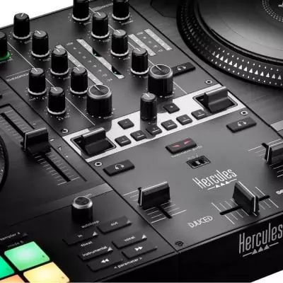 Contrôleur DJ motorisé HERCULES DJCONTROL INPULSE T7 - Platines noires