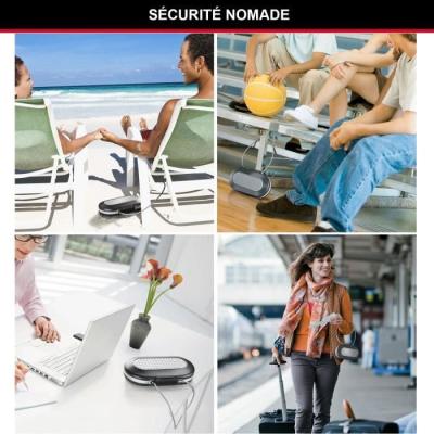 Mini Coffre-fort Portable - MASTER LOCK - Blanc - Avec Câble
