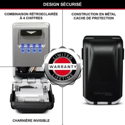Boîte à clés Masterlock 5425EURD Format M - Sécurité Compacte