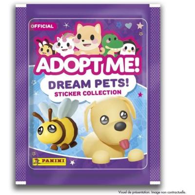 Pack de démarrage PANINI - Adopt Me! Roblox - Contient un album, 2 pochettes, 1 carte édition limitée et 10 stickers