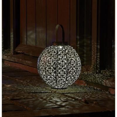 Lanterne solaire Damasque en métal ajouré - Ambiance orientale