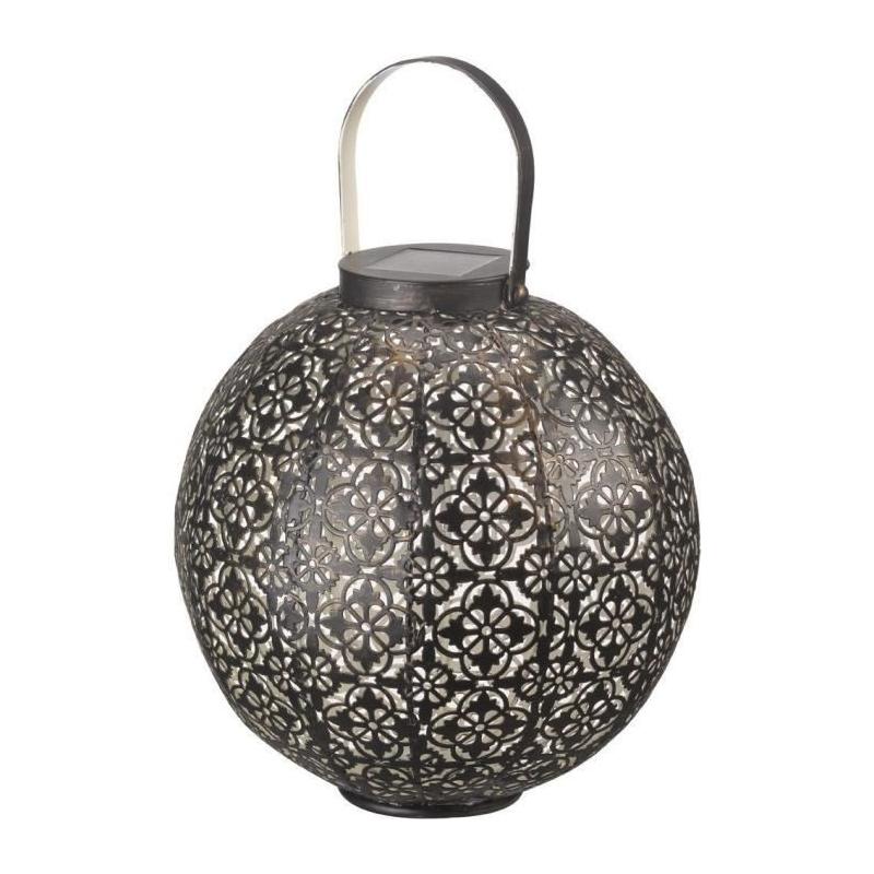 Lanterne solaire Damasque en métal ajouré - Ambiance orientale