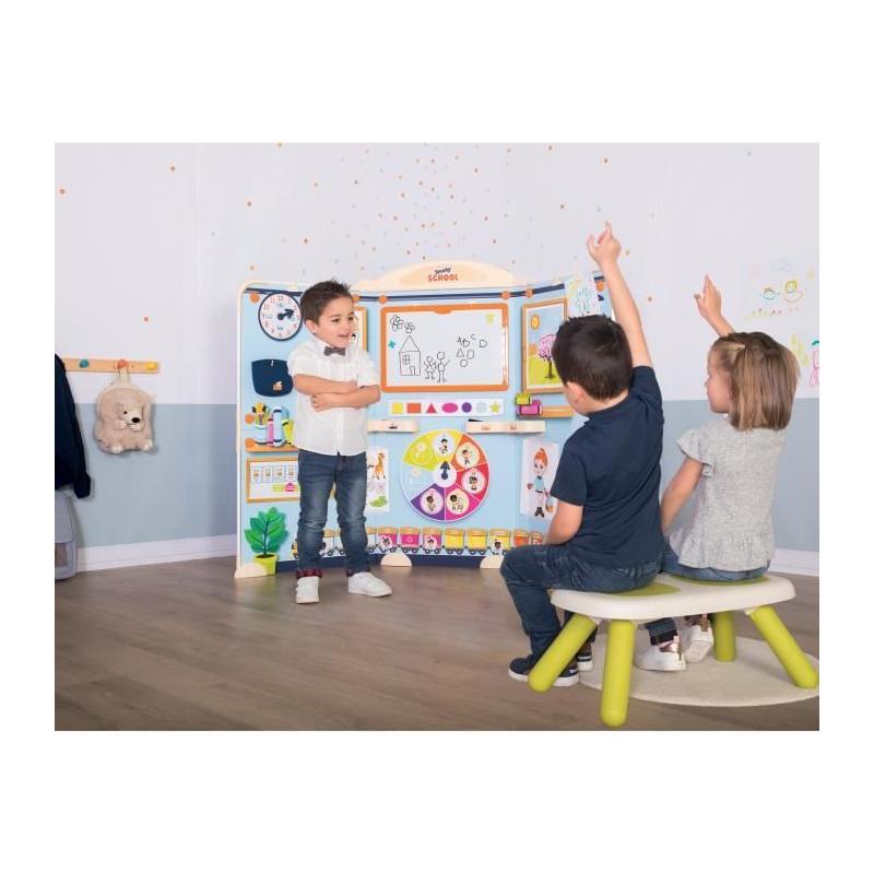 Tableau enfant Smoby School - Triptyque avec tubes métal - Fabriqué en France