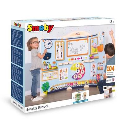 Tableau enfant Smoby School - Triptyque avec tubes métal - Fabriqué en France