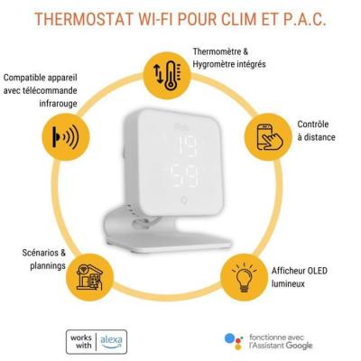 Thermostat Wi-Fi pour Pompes à Chaleur et Climatiseurs - Contrôle Intelligent