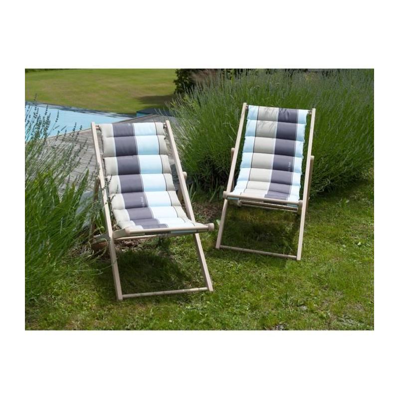 Chilienne matelassée JARDIN PRIVE - Made in France - Gris