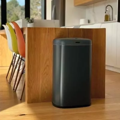 Poubelle Cuisine Automatique LOGAN 58L Inox Gris - Pratique et Moderne Poubelle Cuisine Automatique LOGAN 58L Inox Gris - Pratique et Moderne