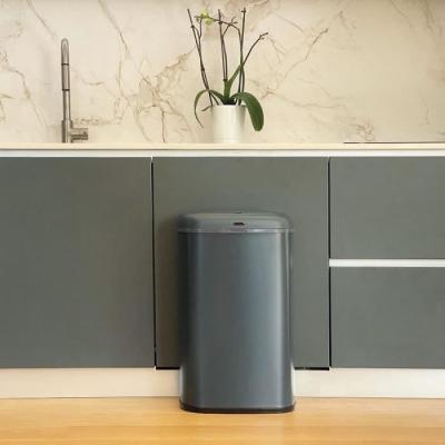 Poubelle Cuisine Automatique LOGAN 58L Inox Gris - Pratique et Moderne