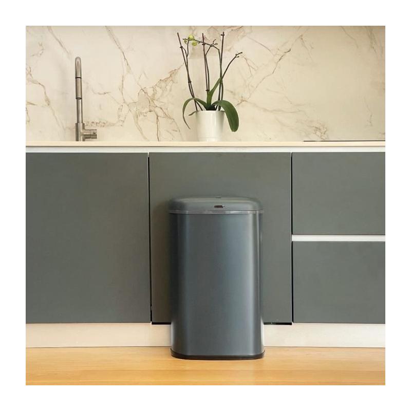 Poubelle Cuisine Automatique LOGAN 58L Inox Gris - Pratique et Moderne
