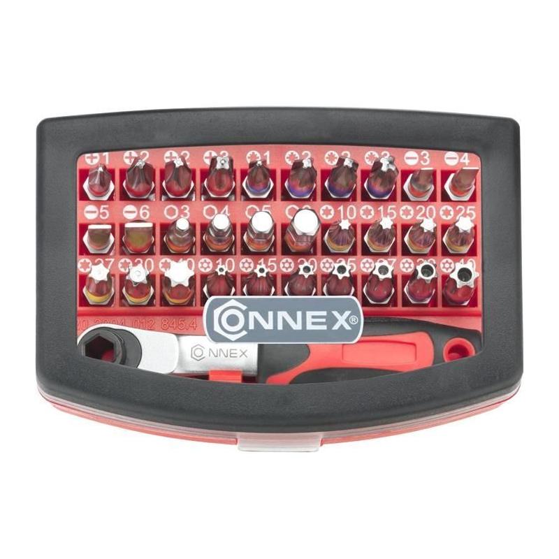 Ensemble d'embouts et cliquet 32 pcs - CONNEX - 1/4" - Acier S2