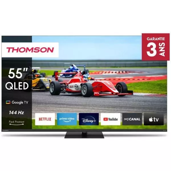 Thomson 55QG7C14 - TV QLED 55 (139 cm) - 4K UHD 3840x2160 - 144 Hz - Google TV - 2xHDMI 2.1 + 2xHDMI 2.0 - WiFi