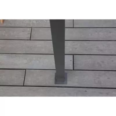 Pergola KIBA avec toit déroulant - Gris - 3 x 3 m : Facile à monter Pergola KIBA avec toit déroulant - Gris - 3 x 3 m : Facile à monter