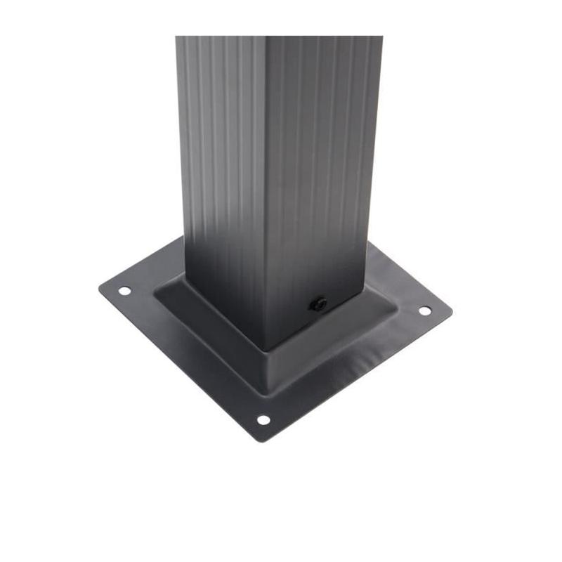 Pergola en aluminium CORDOBA - Gris - 3 x 3 m - Facile à Monter
