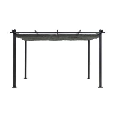 Pergola en aluminium CORDOBA - Gris - 4 x 3 m : design moderne et facile à monter