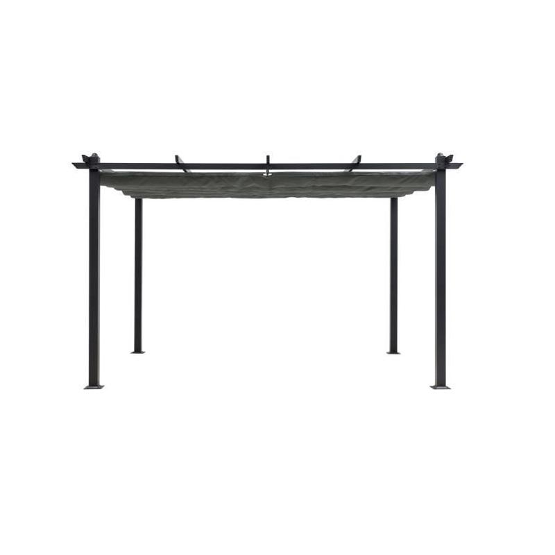 Pergola en aluminium CORDOBA - Gris - 4 x 3 m : design moderne et facile à monter