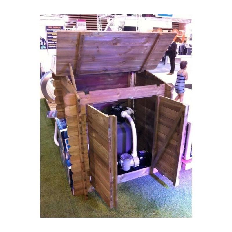 Coffre de rangement filtration UBBINK Classic en bois traité autoclave