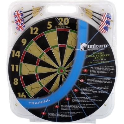 Coffret cible UNICORN - 43cm avec 6 fléchettes