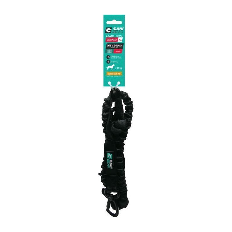 Longe de traction pour chien INTENSIA XL - Noir - 2.4 m