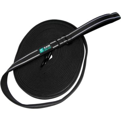 Longe pour chien CANI GEAR 10m - Néoprène souple avec poignée - Noir