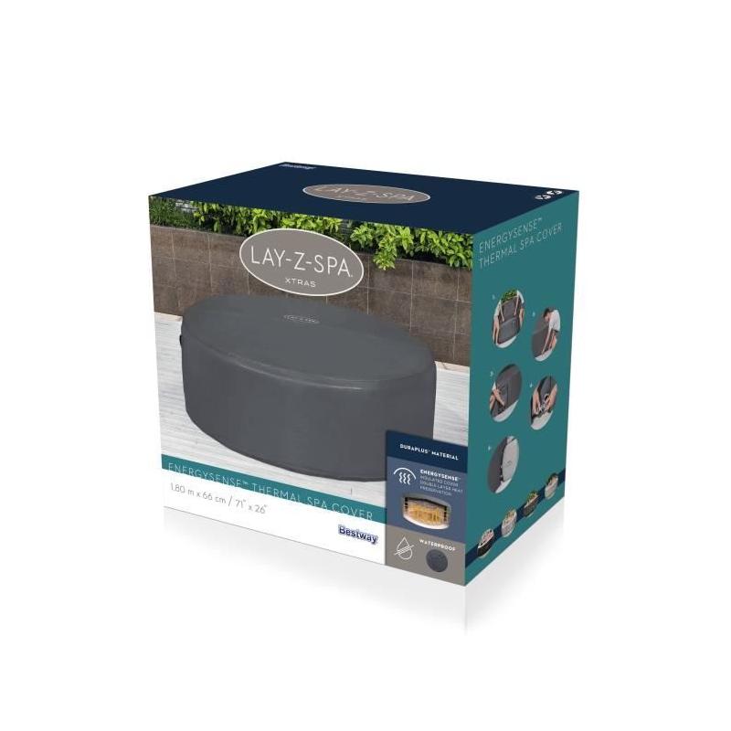 Couverture thermique EnergySense™ pour spa rond 1,80m x 66cm - Waterproof