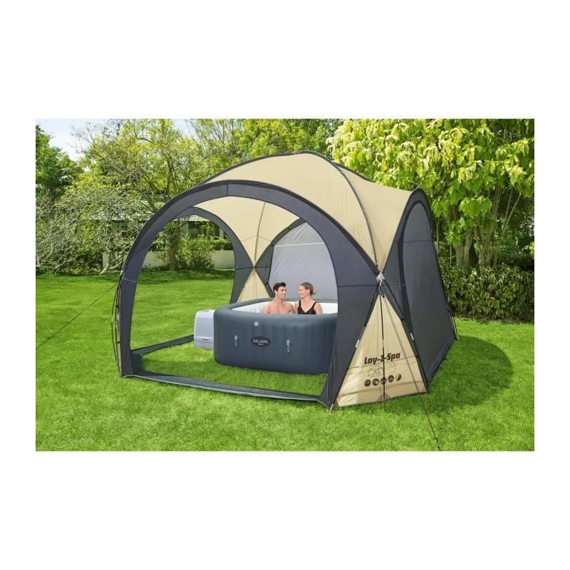 Dôme de protection pour spa Lay-Z-Spa - BESTWAY - Gris - 390x390x255 cm