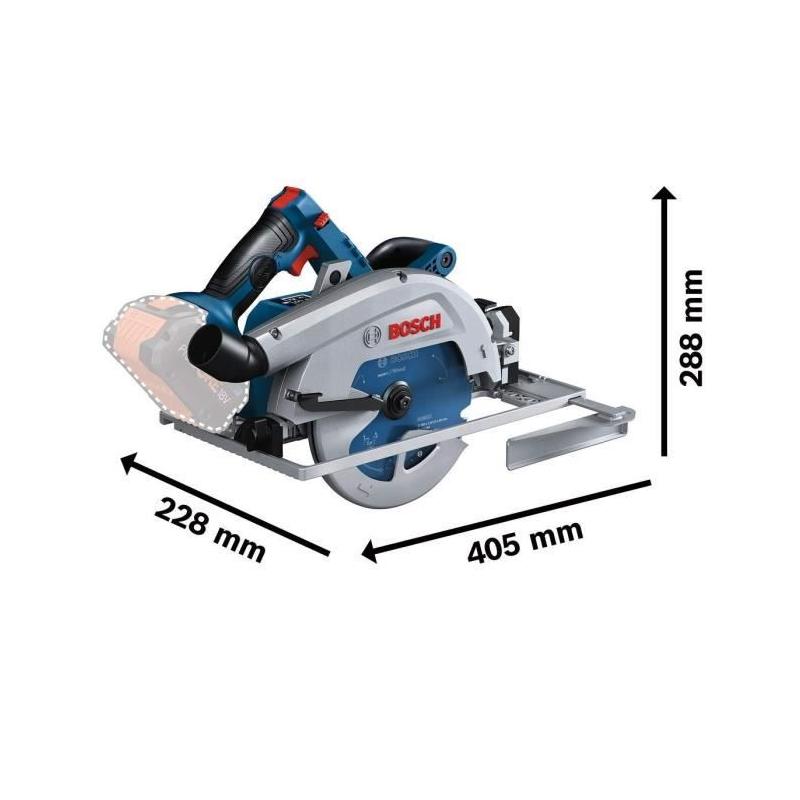Scie circulaire Bosch Professional BITURBO GKS 18V-68 GC - Performances et précision