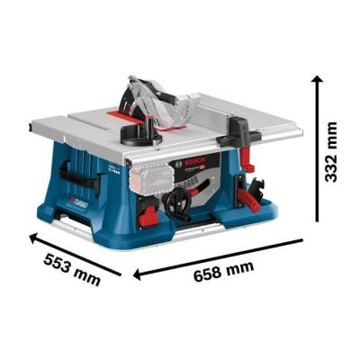 Scie sur table Bosch Professional GTS 18V-216 BITURBO+GTA 56 - Puissante et Sans Fil