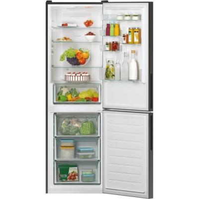 Réfrigérateur Combiné CANDY Noir - 341L - Classe E