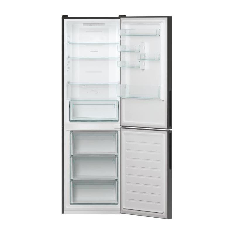 Réfrigérateur Combiné CANDY Noir - 341L - Classe E