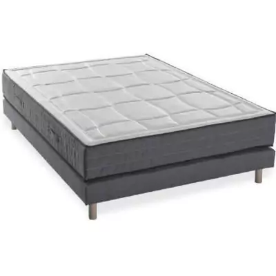 Ensemble matelas + sommier 140x190 cm - Mémoire de forme - 28cm - 5 zones Ensemble matelas + sommier 140x190 cm - Mémoire de forme - 28cm - 5 zones