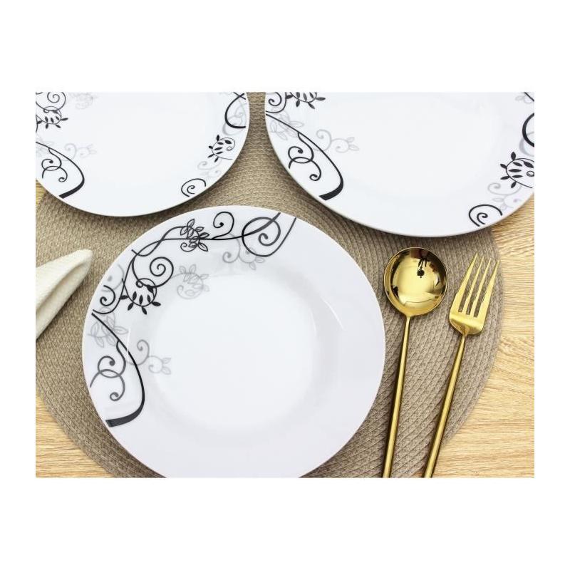 Service de table BAROQUE Noir 18 pièces ailes - Ensemble complet