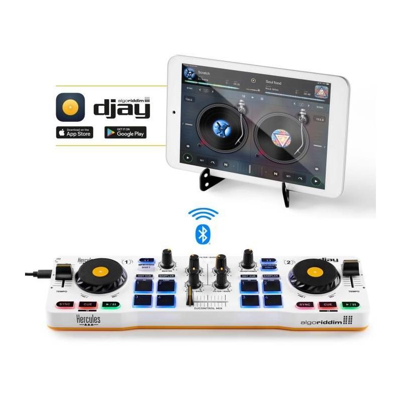 Contrôleur DJ Bluetooth pour Smartphone - App djay - TABLE DE MIXAGE