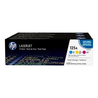 Pack de 3 cartouches de toner HP 125A authentiques pour Color LJ