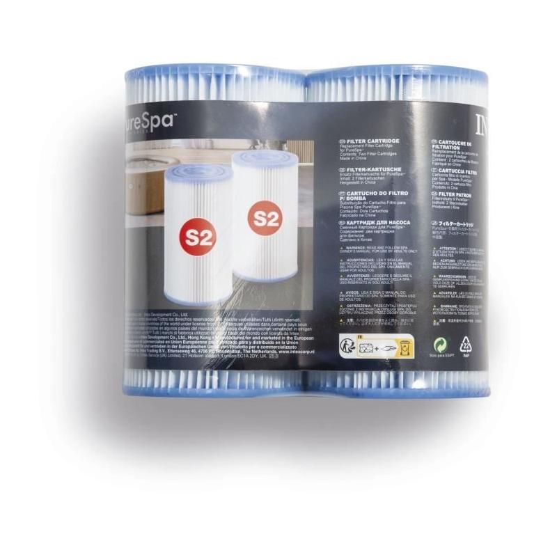 Filtre Intex Lot de 2 Résistant à Fibre Dacron