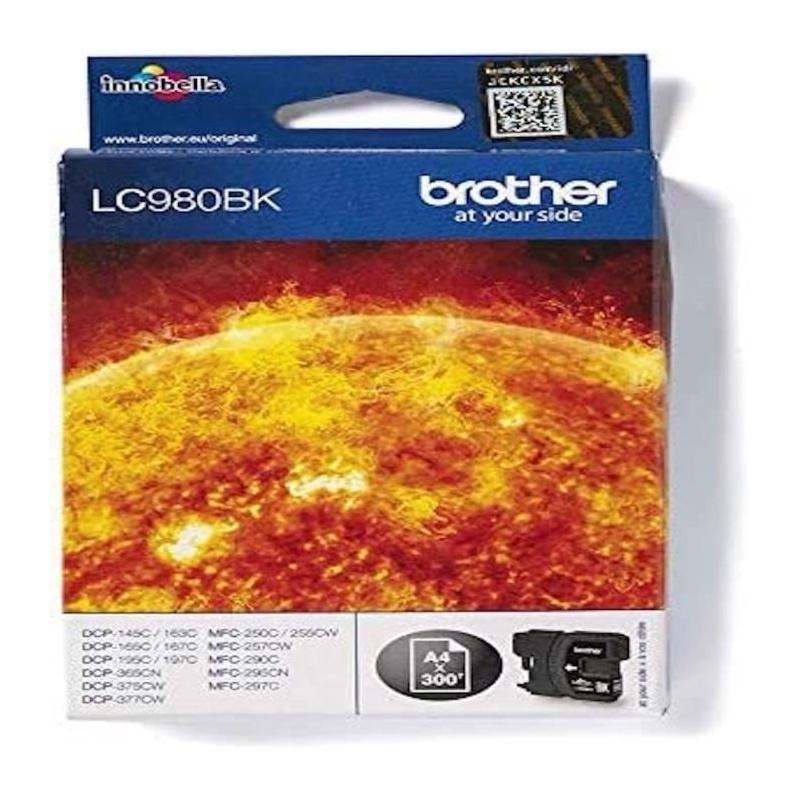 Cartouche d'encre Noir Brother LC980BK - Format Compact